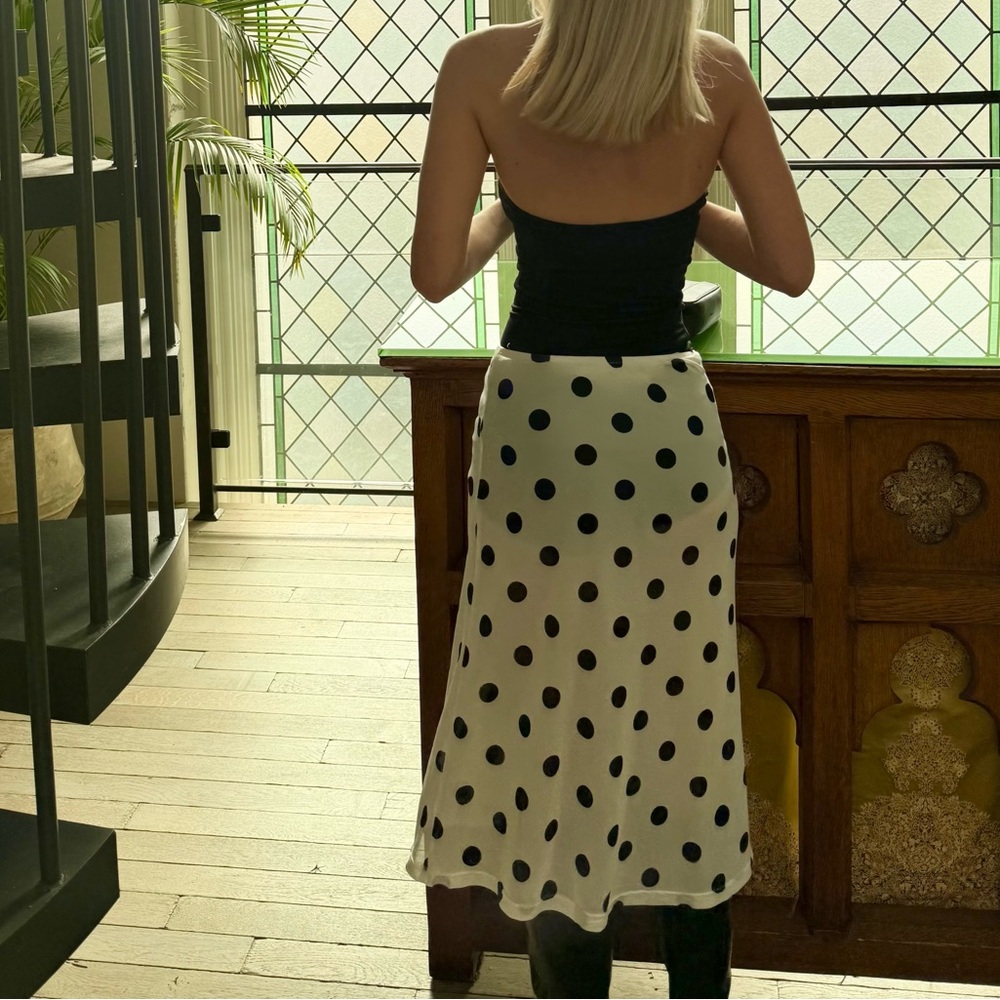 Polka Dot Midi Skirt size small